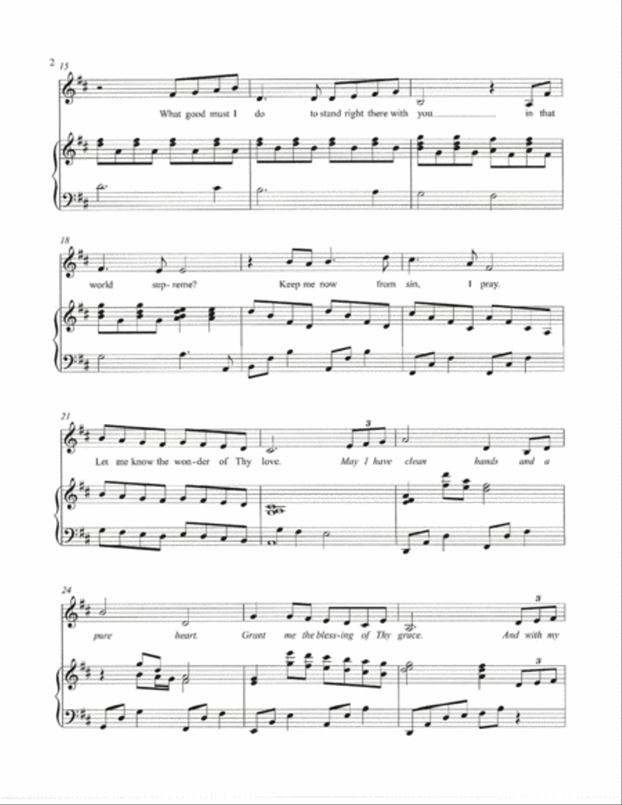Psalm 24: Clean Hands and a Pure Heart 3-Part scores gallery preview page 3