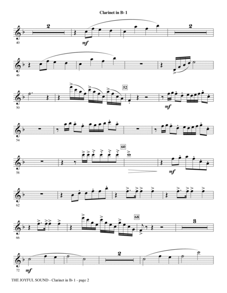 The Joyful Sound - Bb Clarinet 1