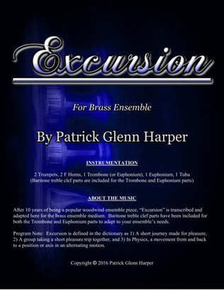Book cover for Excursion - for Brass Ensemble