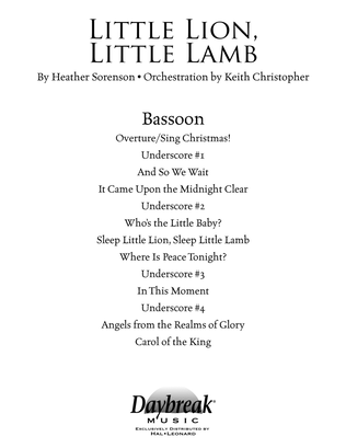 Book cover for Little Lion, Little Lamb - Bassoon