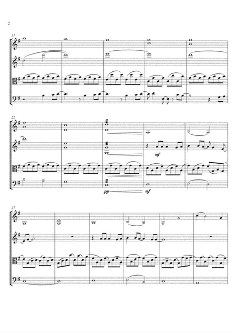 A Million Dreams String Quartet scores gallery preview page 3