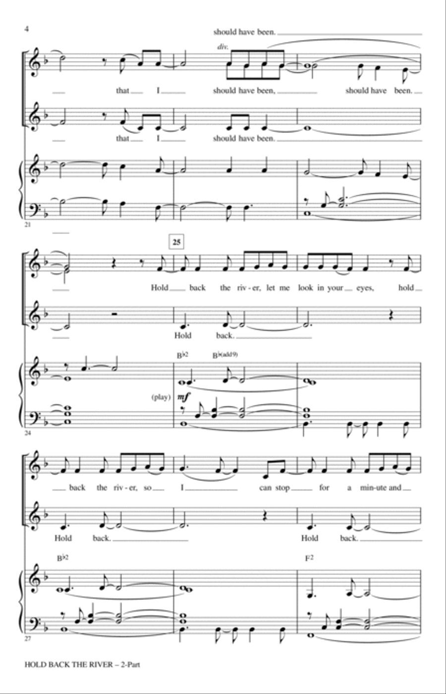 Hold Back The River (arr. Roger Emerson) 2-Part scores gallery preview page 3