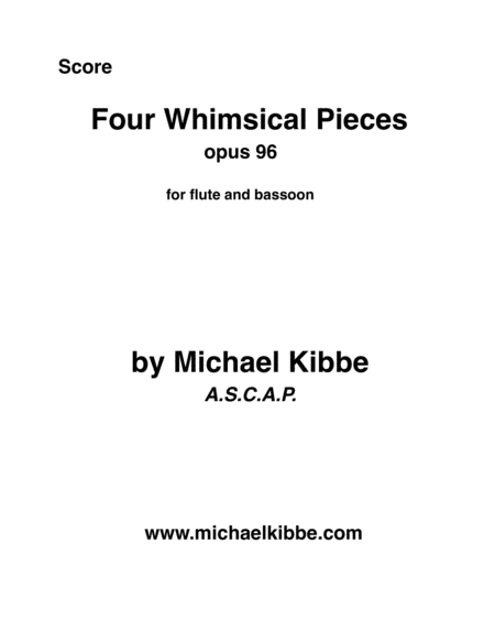 Four Whimsical Pieces, opus 96 image number null