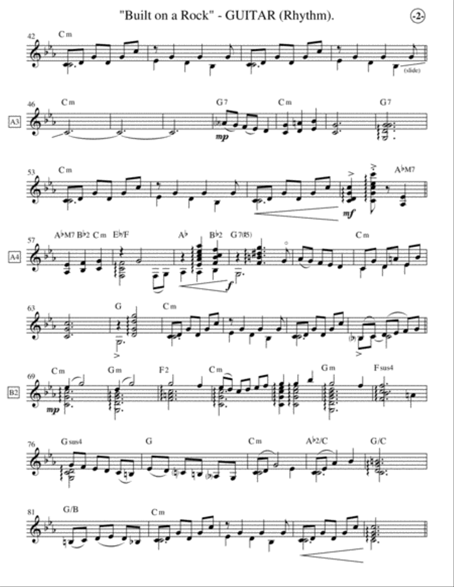 Built on a Rock (Guitar & Cello) String Duet scores gallery preview page 2