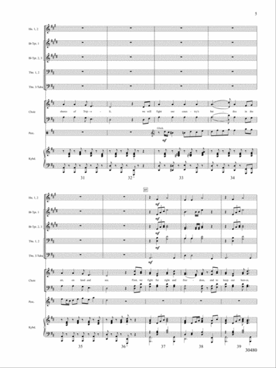 A Tribute to the Armed Services (A Medley) Choir scores gallery preview page 6
