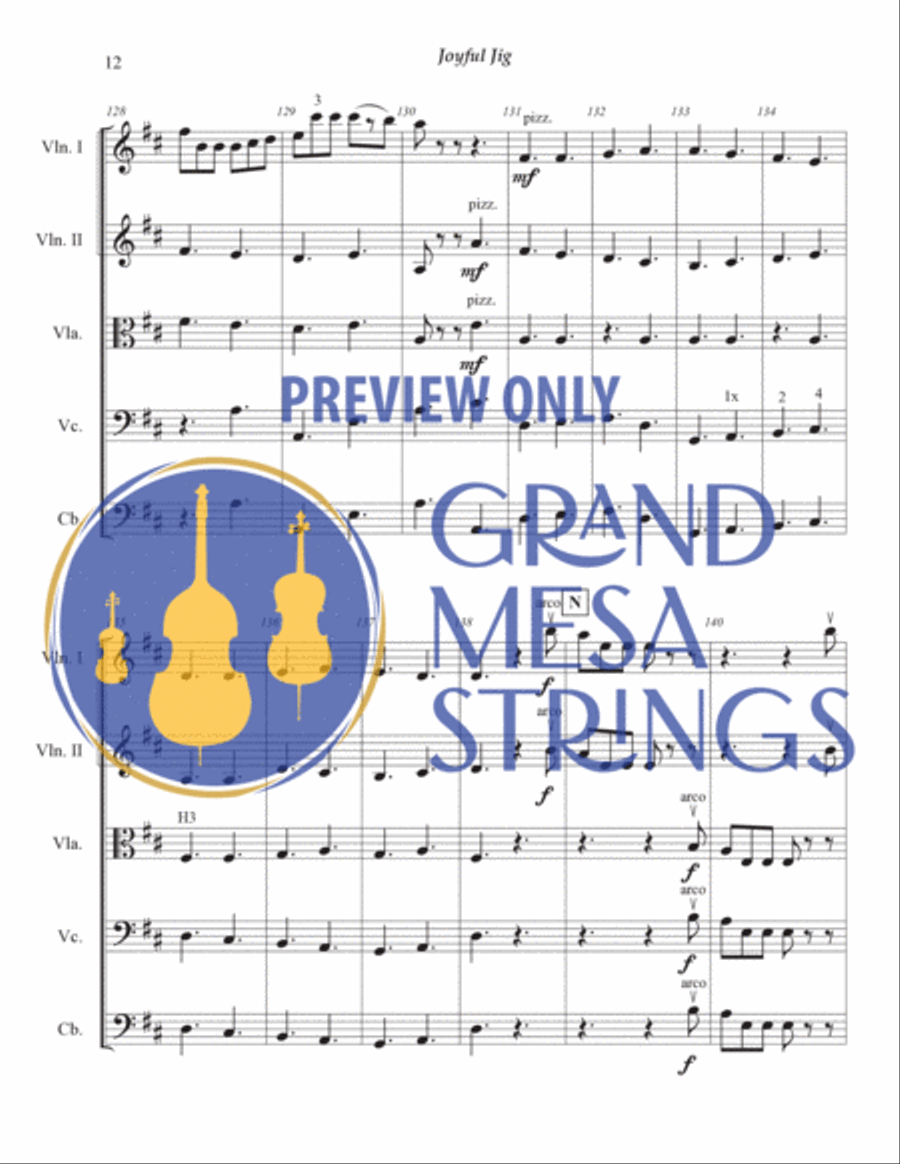 Joyful Jig String Orchestra scores gallery preview page 13