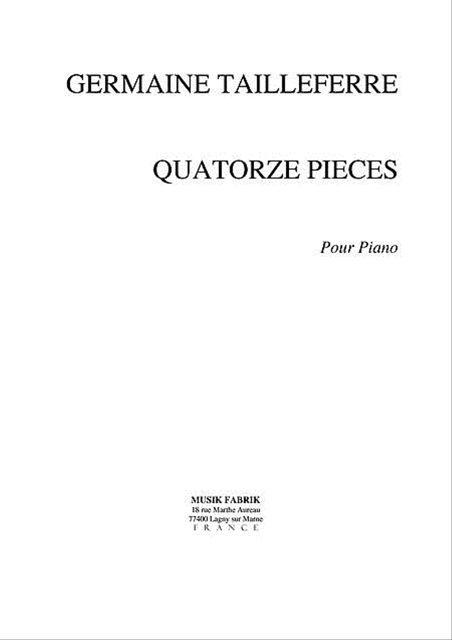 14 Pieces Piano Solo scores gallery preview page 1