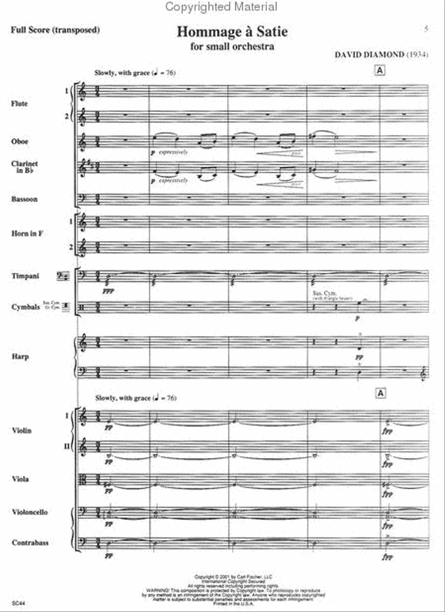 Hommage A Satie Hommage A Satie Orchestra scores gallery preview page 2