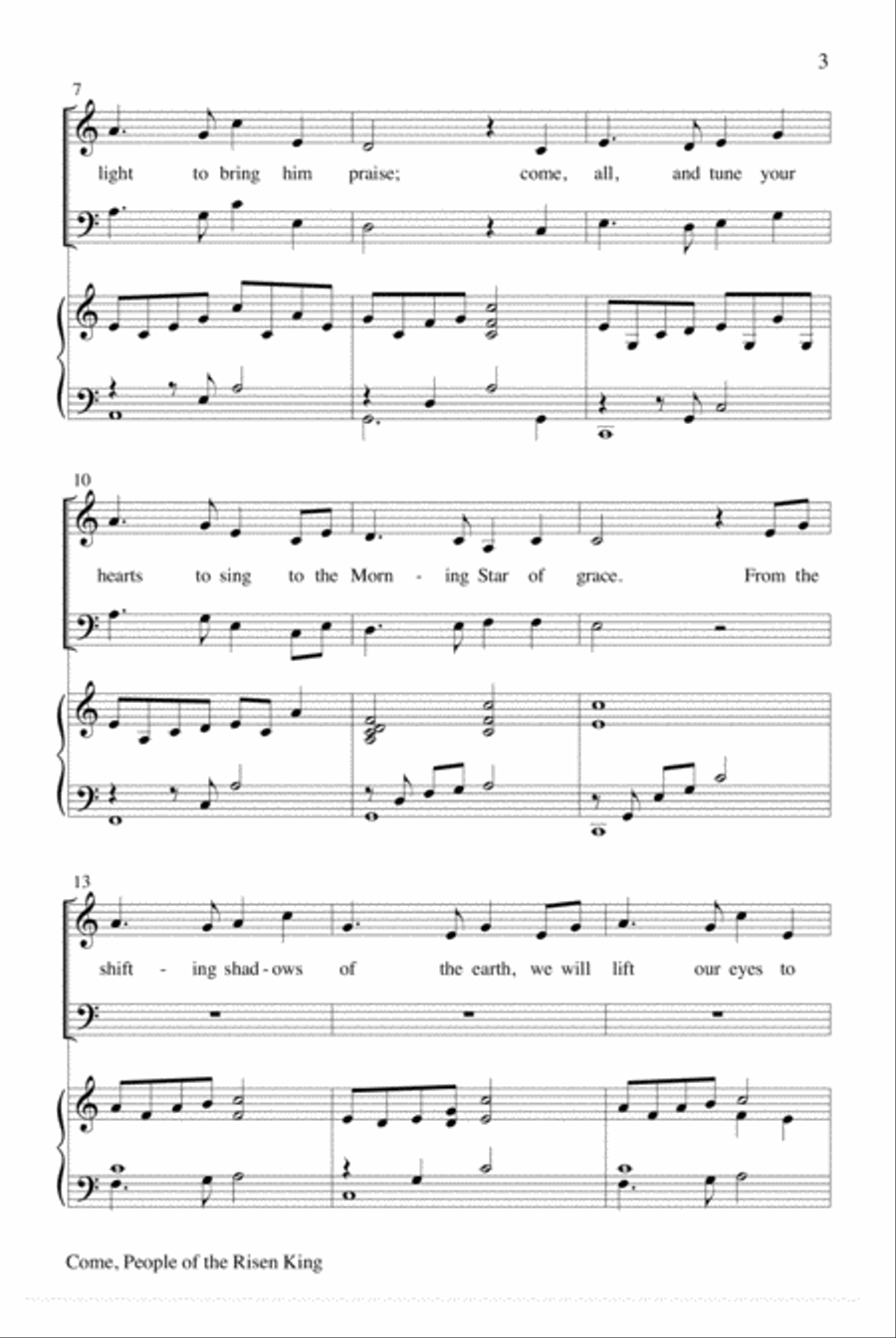 Come, People of the Risen King-SATB 4-Part scores gallery preview page 3