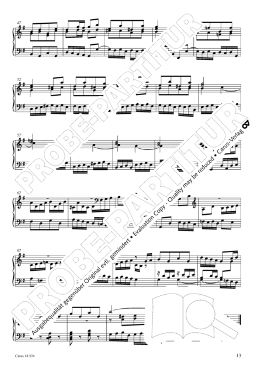 Chorale arrangements. First part of the Clavier-Ubung Collection / Songbook scores gallery preview page 14