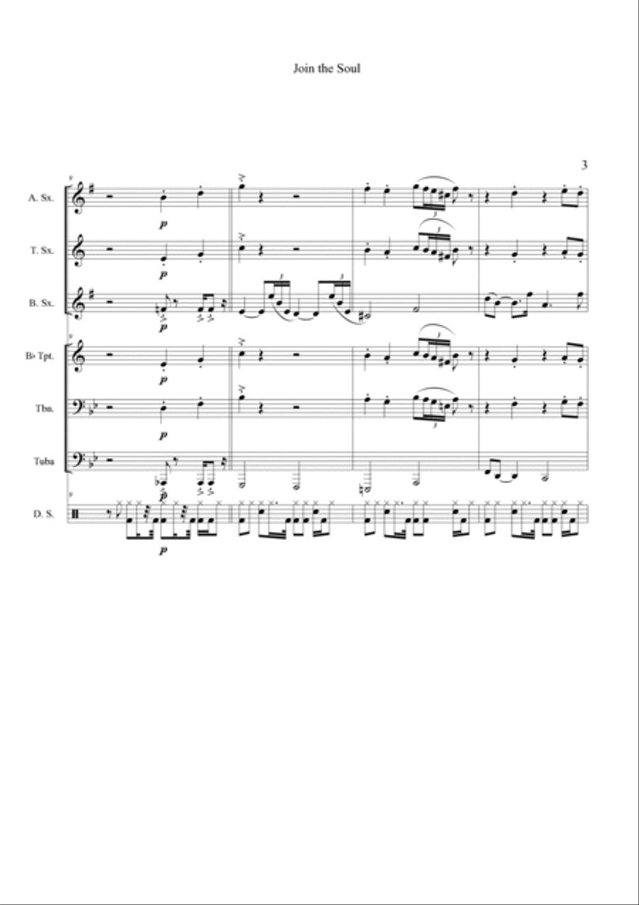 Join The Soul for Brass Band - Original Composition and Arrangement by Anderson Quevedo Join The Soul for Brass Band - Original Composition and Arrangement by Anderson Quevedo Brass Band scores gallery preview page 3