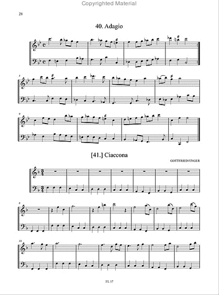 40 Airs Anglois et une Chaconne for Treble Recorder and Continuo Alto Recorder scores gallery preview page 2