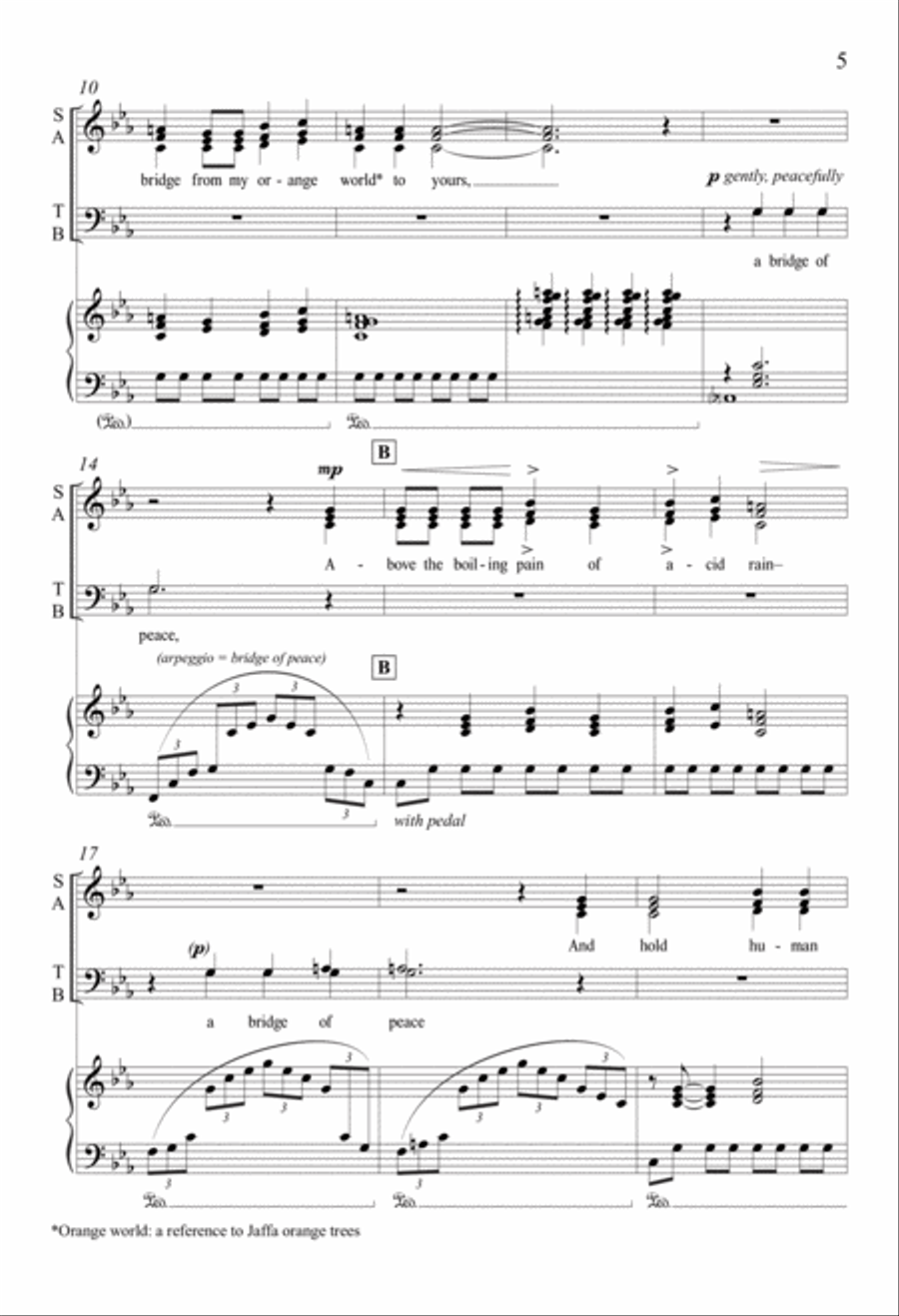 A Bridge of Peace Divisi scores gallery preview page 5