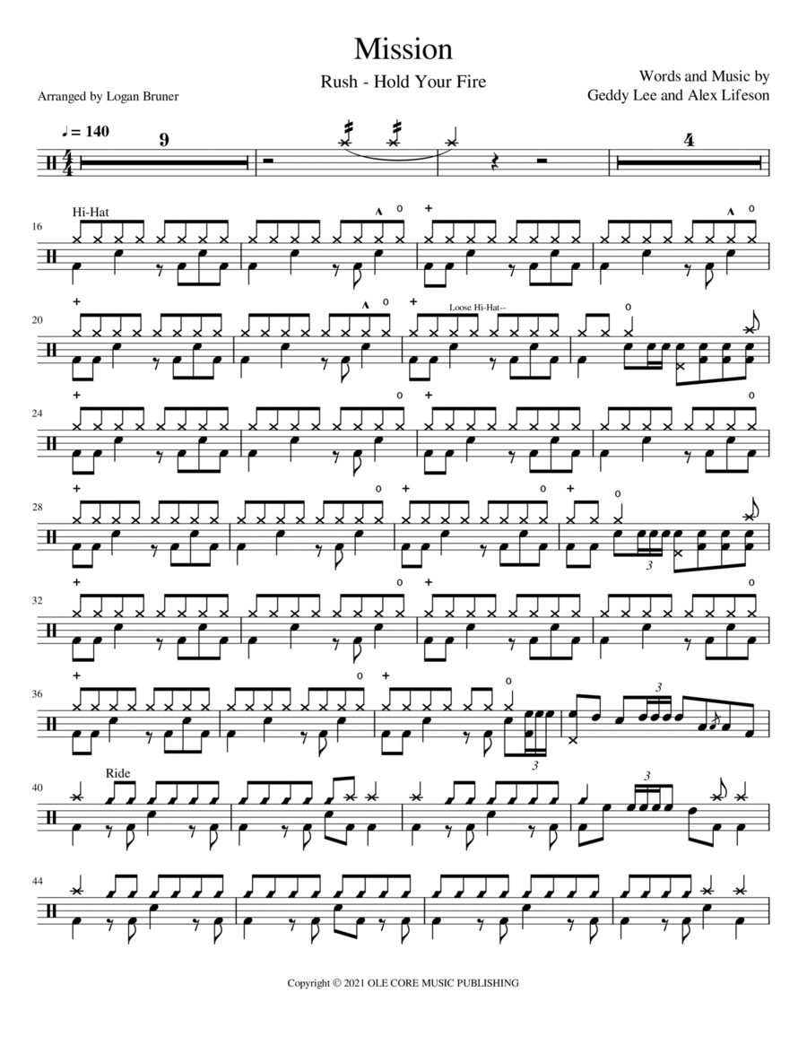 Mission Drum Set scores gallery preview page 1