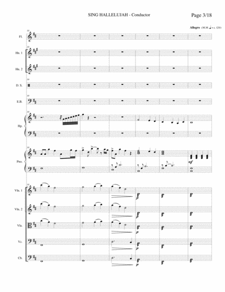 Maranatha Singers Sing Hallelujah Instrumental - Score + Set of parts image number null