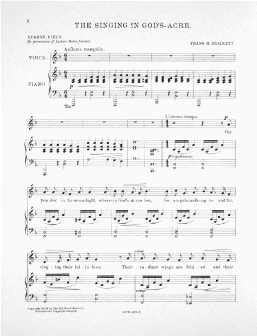 The Singing In God's Acre Voice scores gallery preview page 2