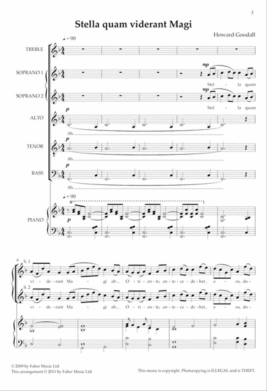 Stella quam viderant Magi from Enchanted Carols SSATB scores gallery preview page 3