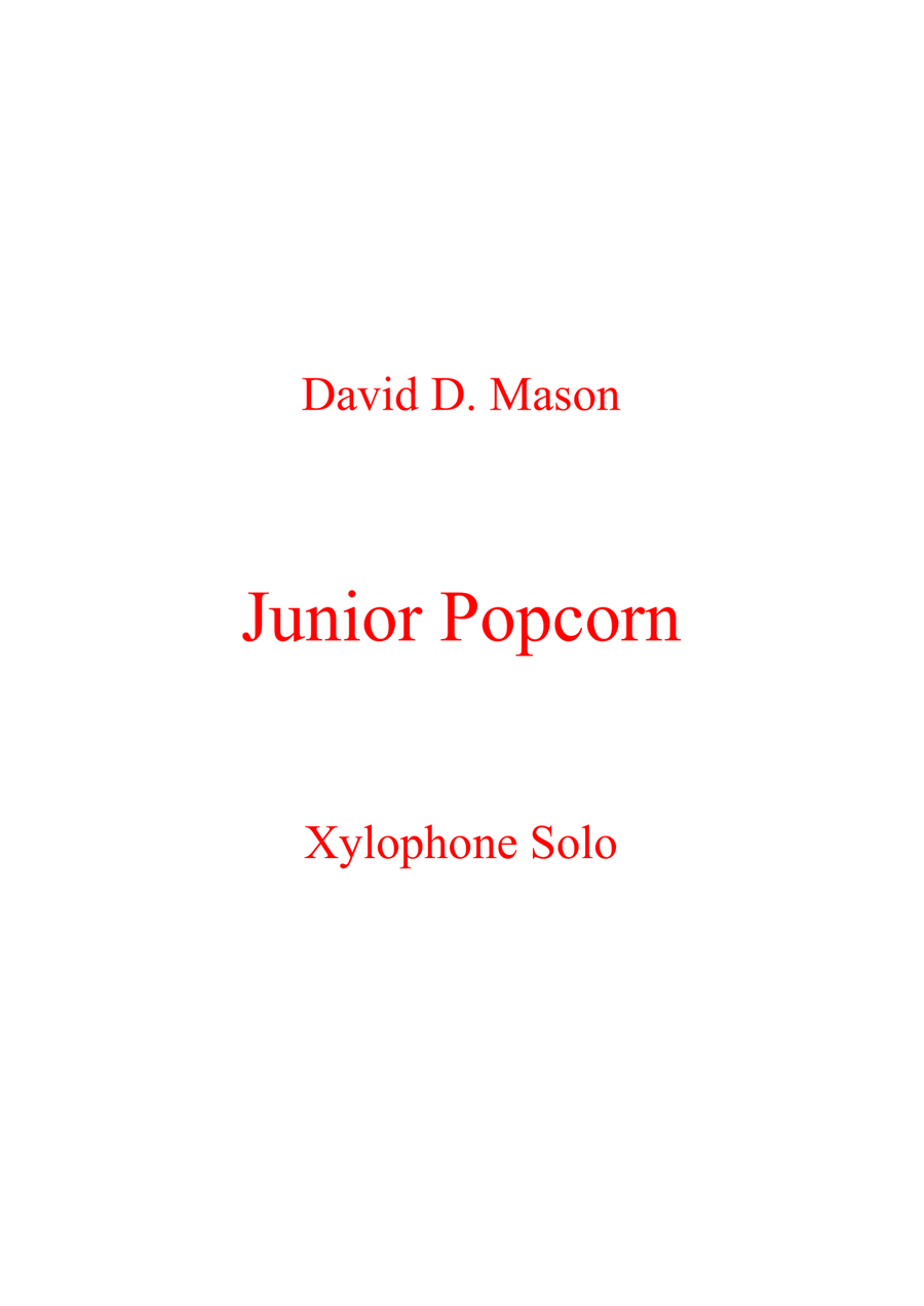 Junior Popcorn Junior Popcorn Piano scores gallery preview page 1
