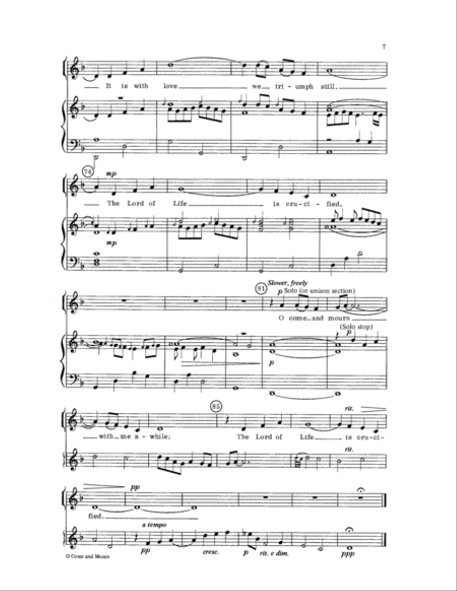 O Come and Mourn Choir scores gallery preview page 7