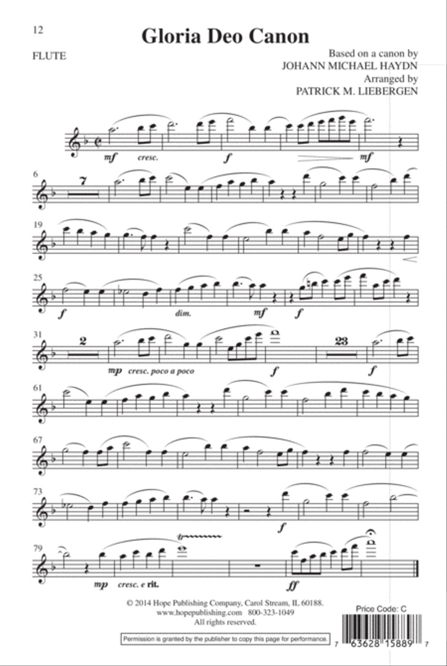 Gloria Deo Canon 4-Part scores gallery preview page 13