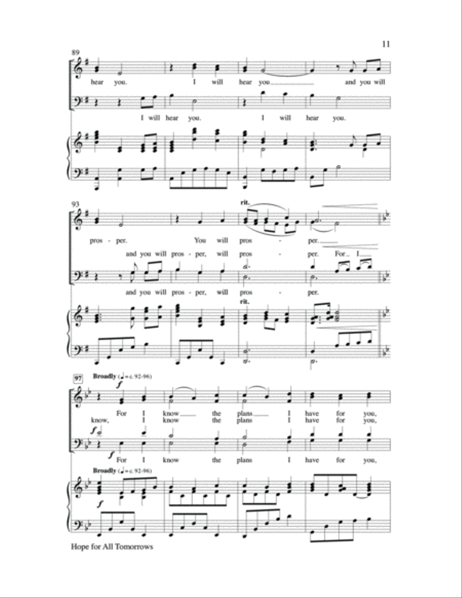 Hope for all Tomorrows Hope for all Tomorrows Choir scores gallery preview page 11