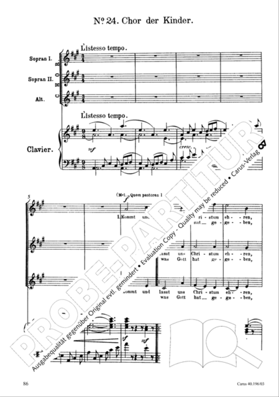 Die Geburt Christi SSA scores gallery preview page 87