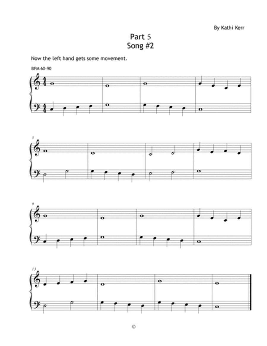 Piano songs in C-G-D-F position