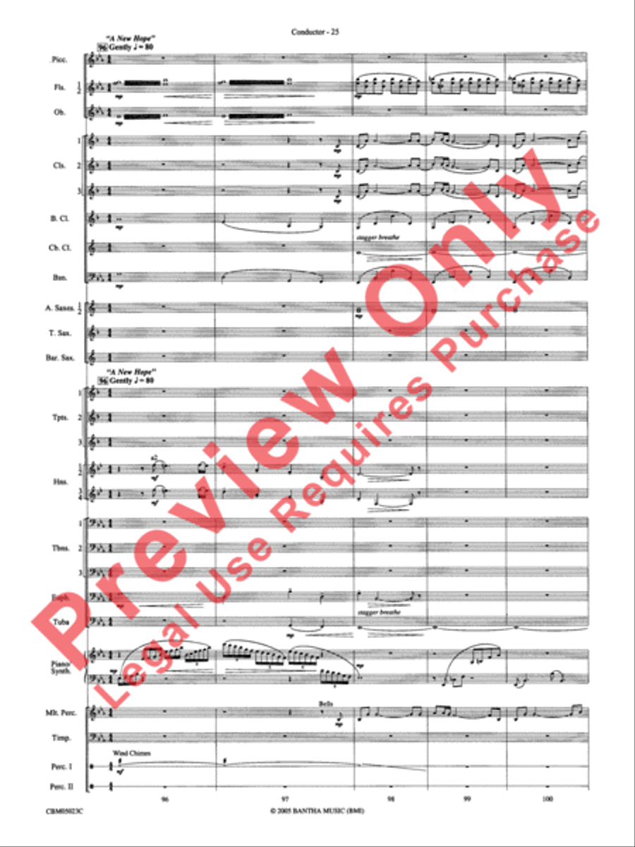 Symphonic Suite from Star Wars: Episode III Revenge of the Sith Concert Band scores gallery preview page 28