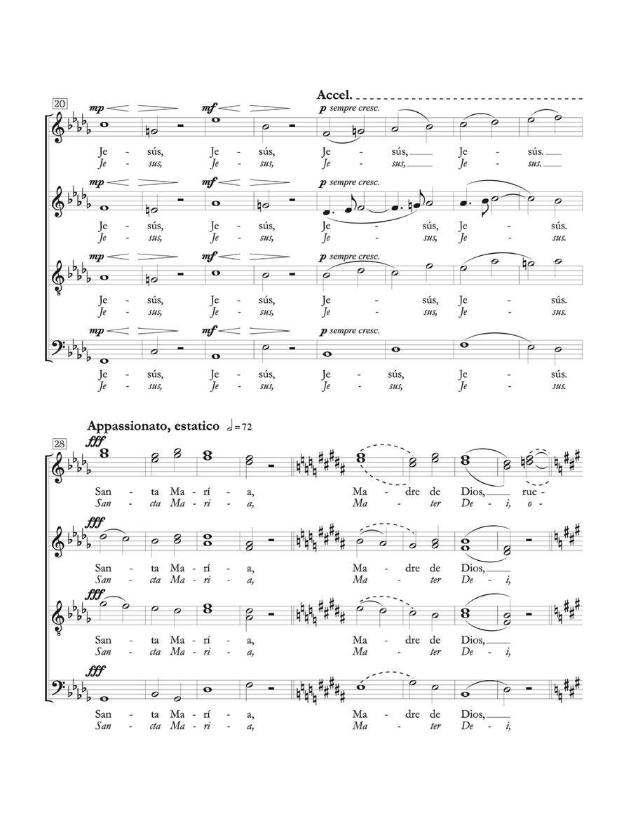 Dios te salve, María (Ave Maria) 4-Part scores gallery preview page 3