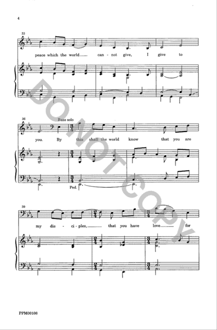 Peace is My Last Gift To You Unison Choir scores gallery preview page 5