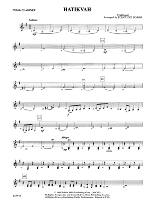 Hatikvah: 2nd B-flat Clarinet