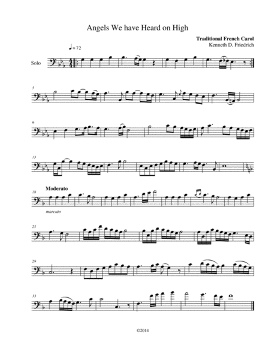 60 Christmas Hymns for the Solo Performer Bassoon Solo scores gallery preview page 5