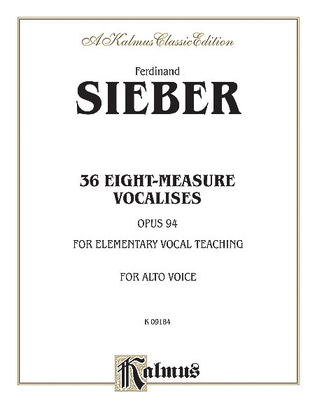 Book cover for 36 Eight-Measure Vocalises for Elementary Teaching