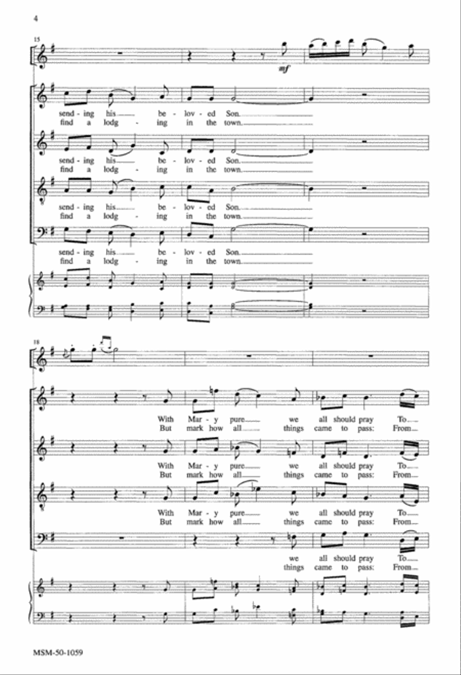 Wexford Carol 4-Part scores gallery preview page 3