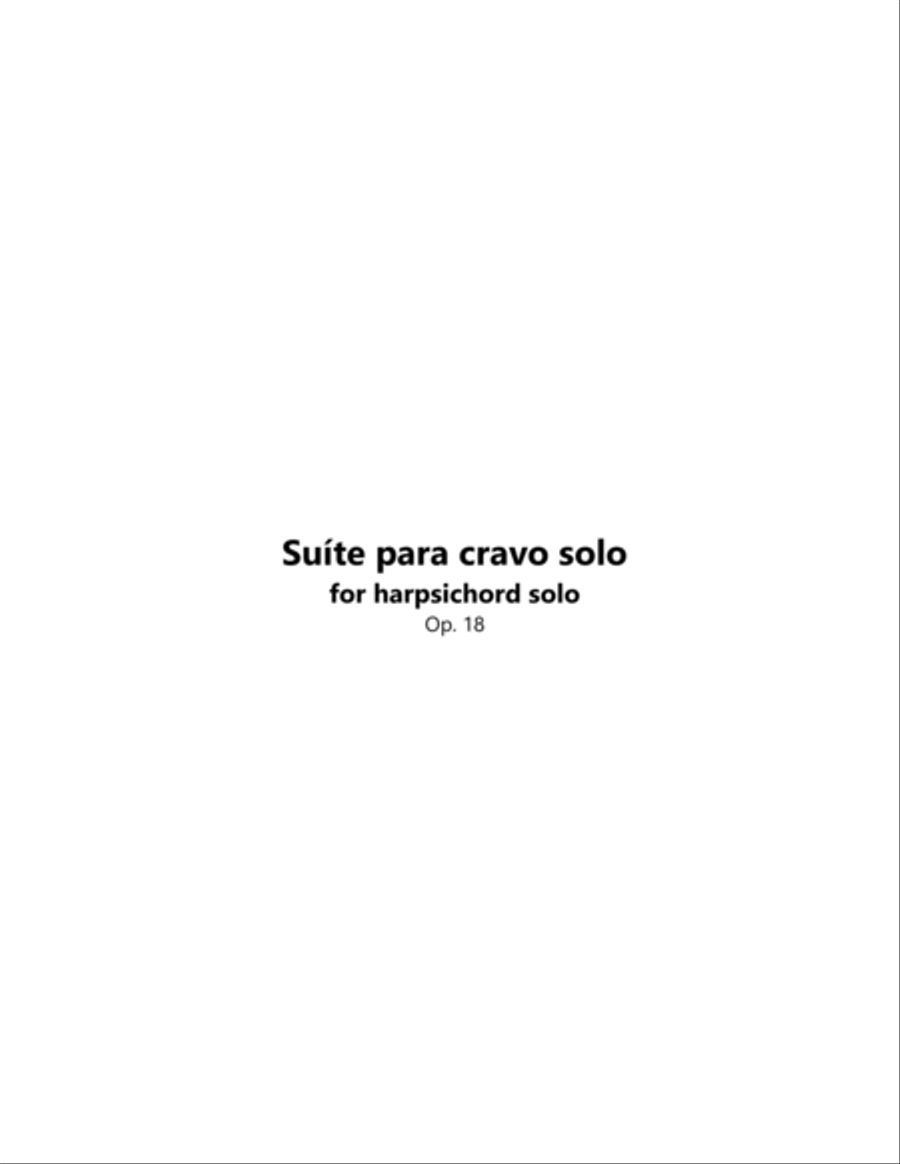 Suite para cravo solo Harpsichord scores gallery preview page 3