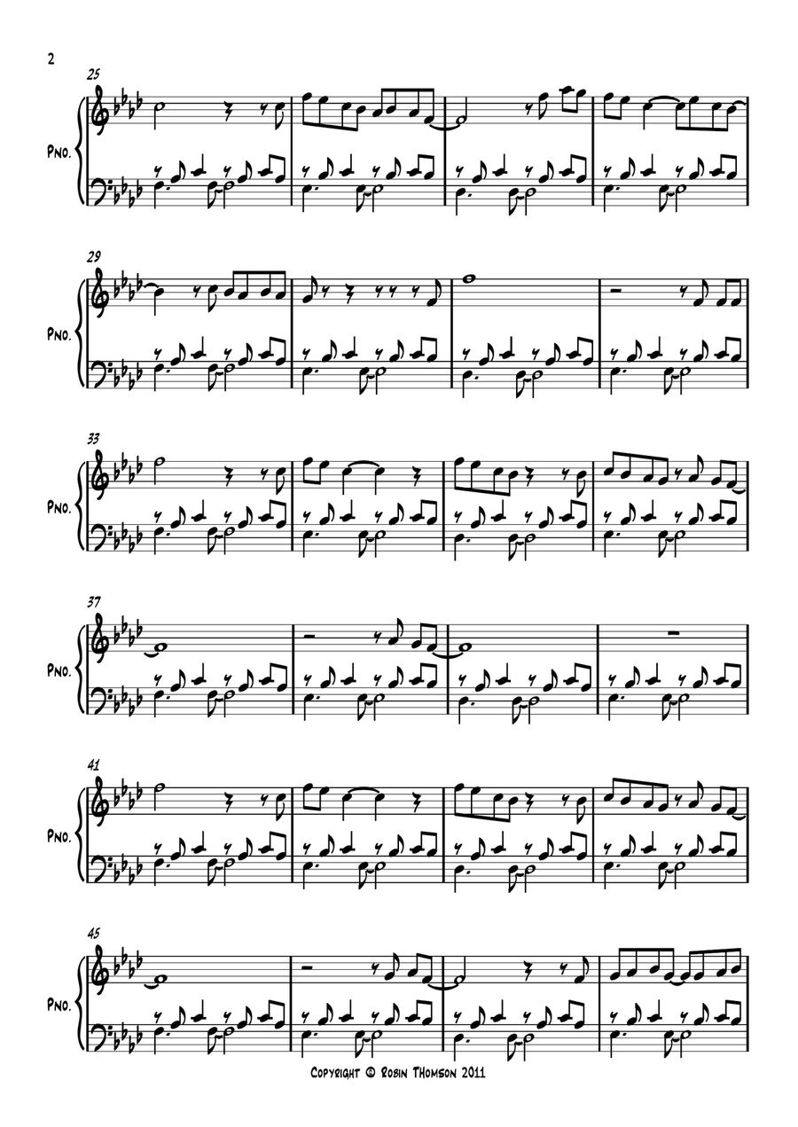 Andy's Song Andy's Song Piano Solo scores gallery preview page 2