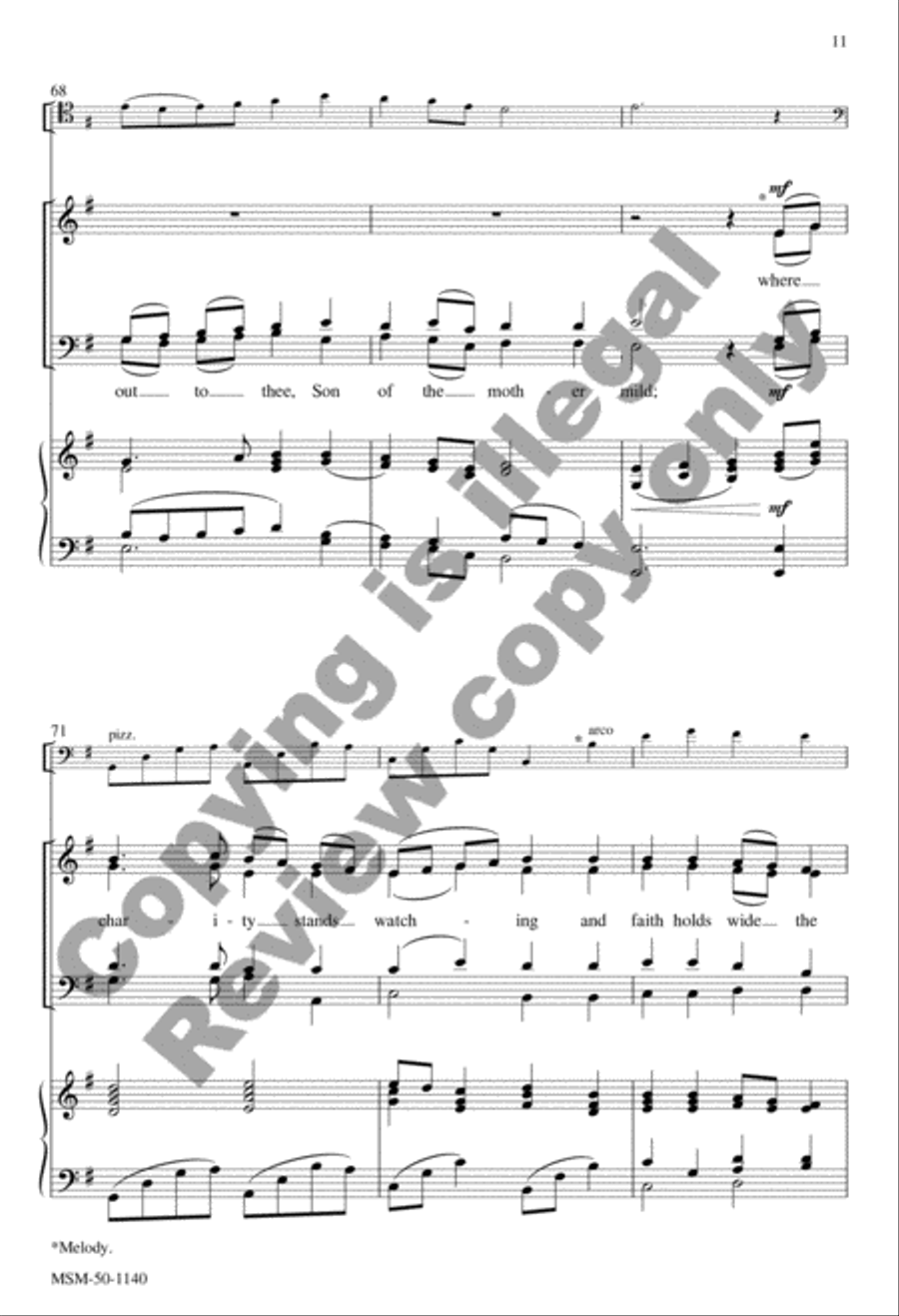 O Little Town of Bethlehem (Choral Score) image number null