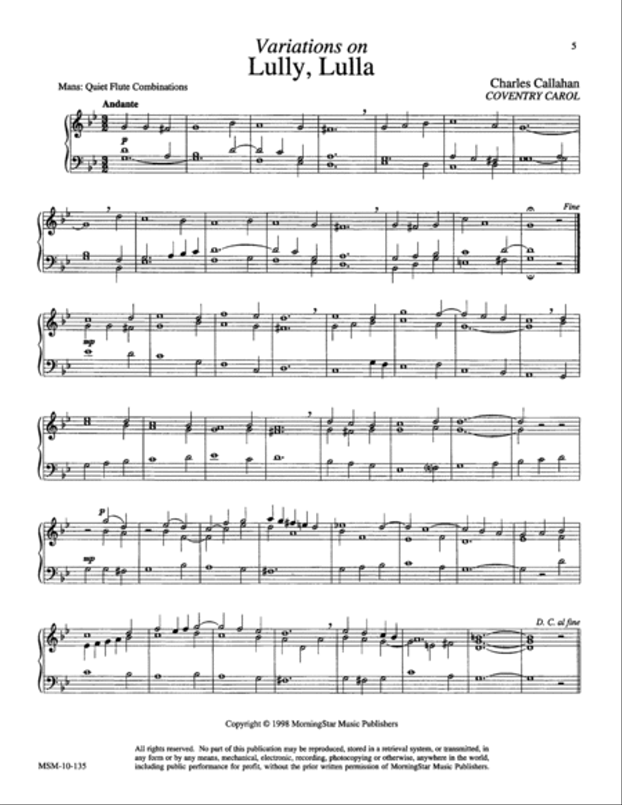 Christmas Music for Manuals, Set 2 Organ scores gallery preview page 4