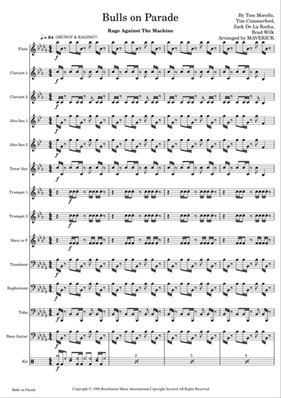 Bulls On Parade Concert Band scores gallery preview page 5