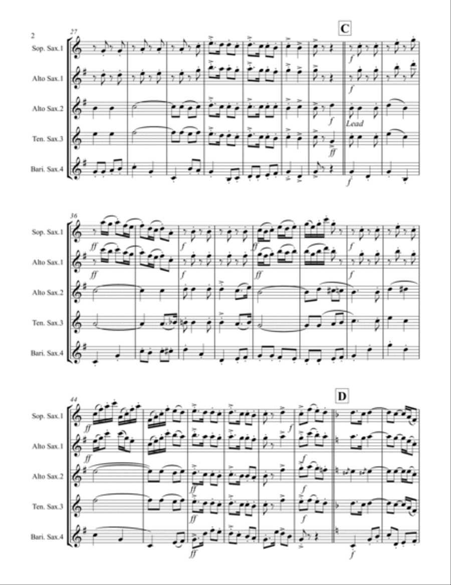 In Heaven There Is No Beer Saxophone Quartet scores gallery preview page 3