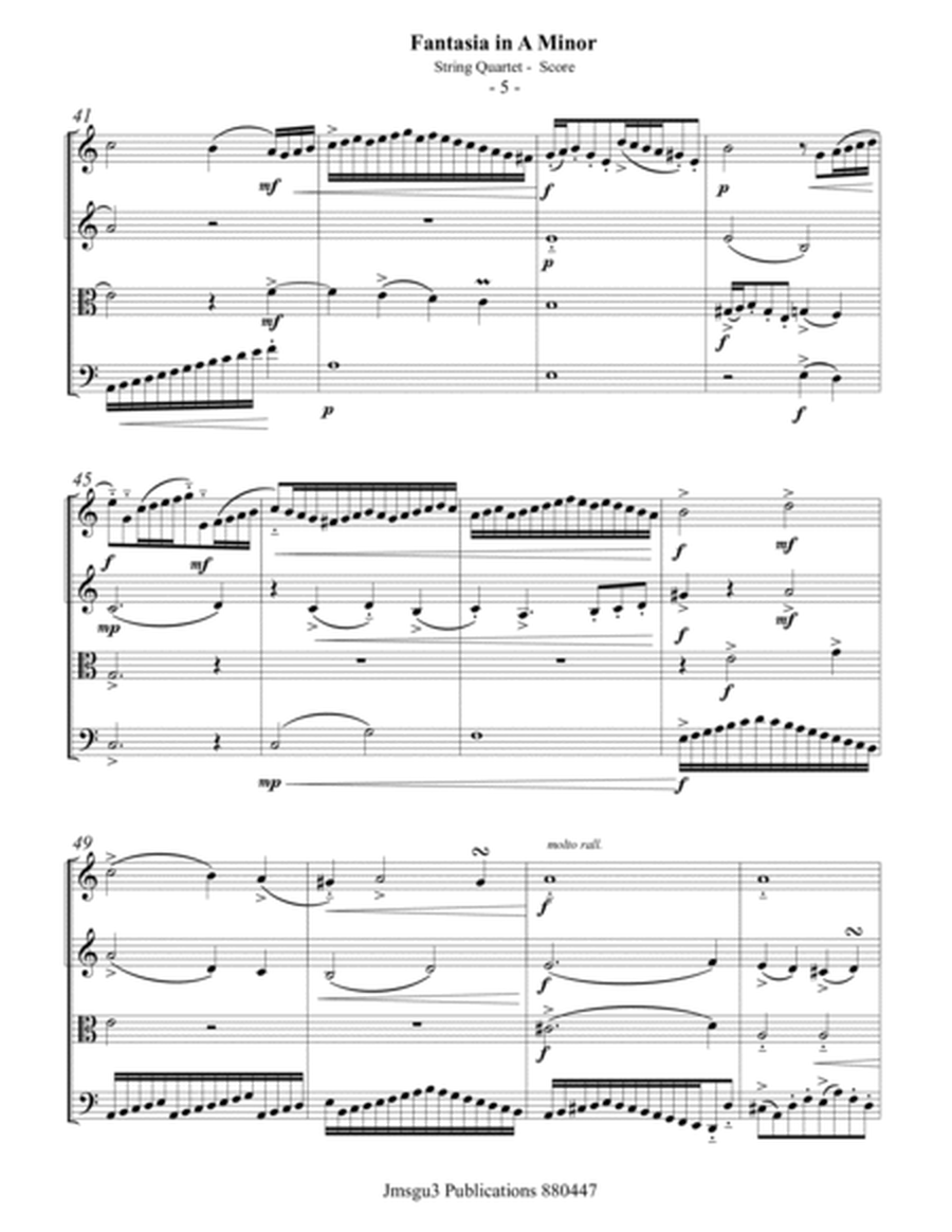Byrd: Fantasia in A Minor for String Quartet image number null