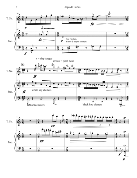 Jogo de Cartas (for Tenor Sax and Piano)