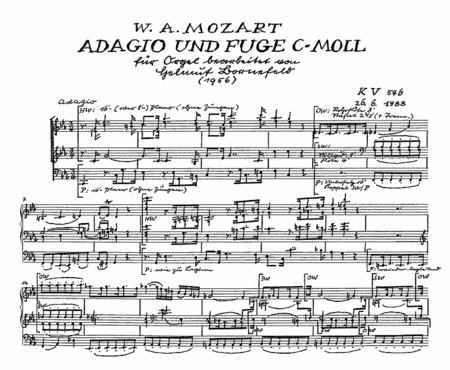 Adagio und Fuge in c-Moll
