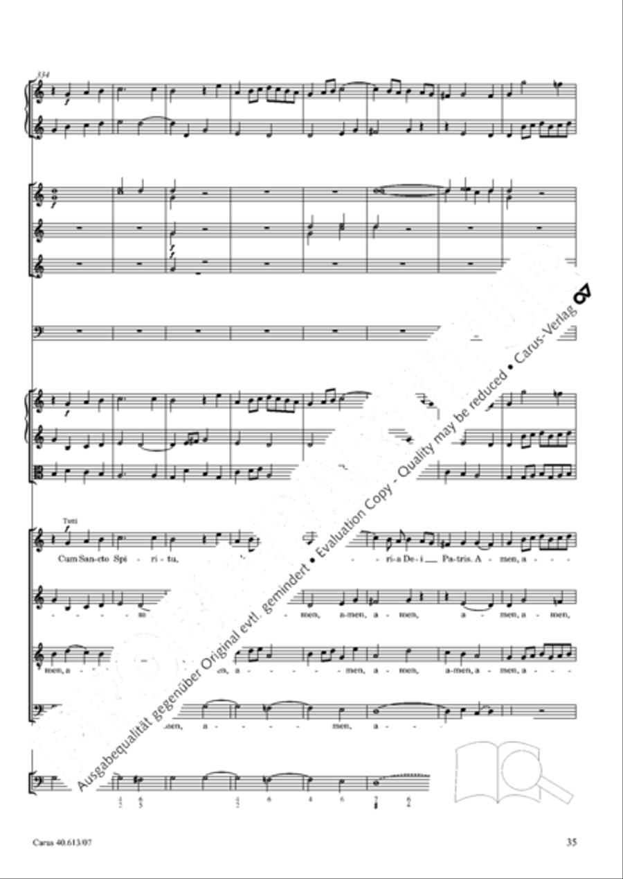 Mass in C (Missa in C) 4-Part scores gallery preview page 42