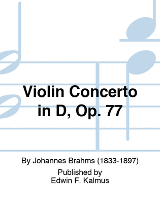 Book cover for Violin Concerto in D, Op. 77