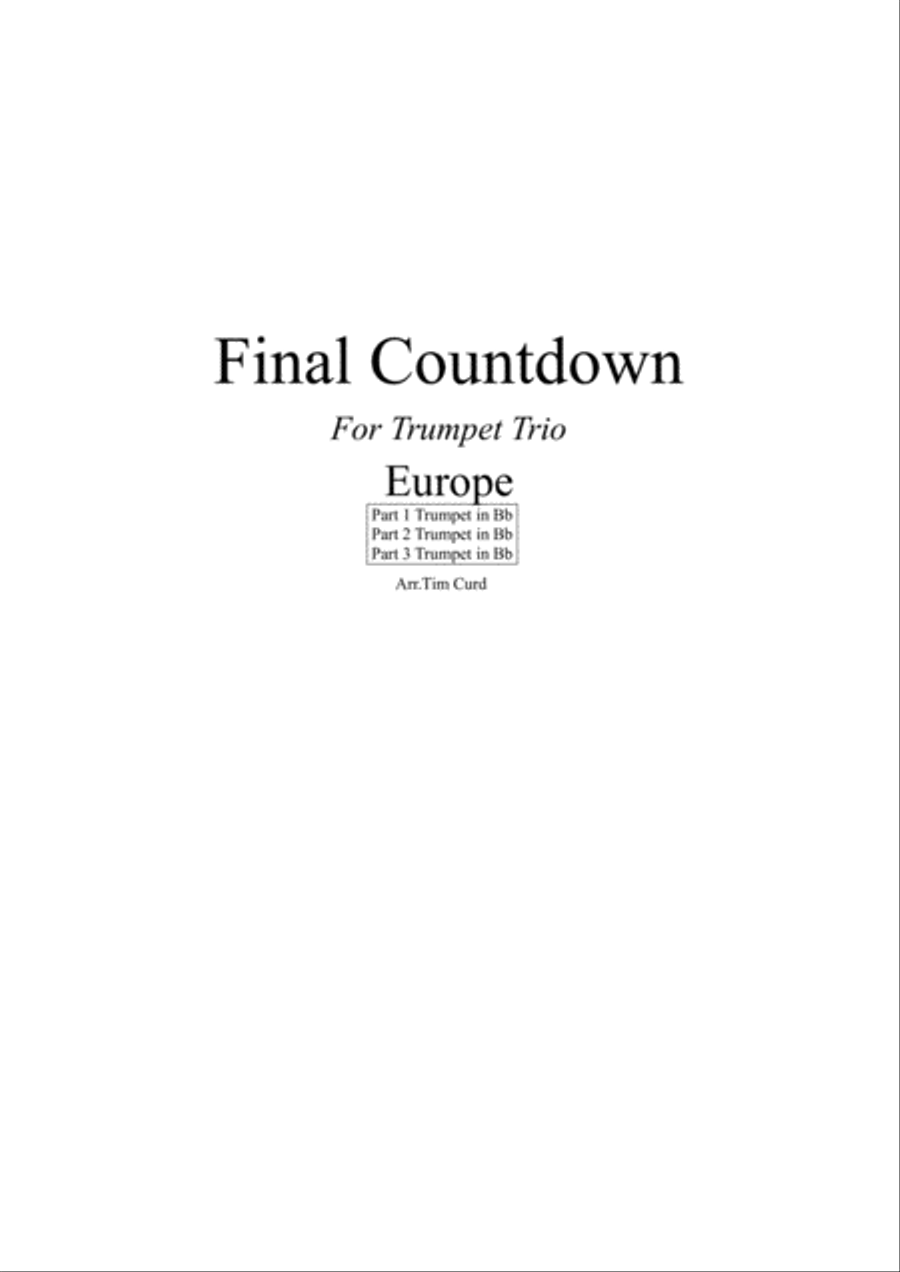 Final Countdown Brass Ensemble scores gallery preview page 1