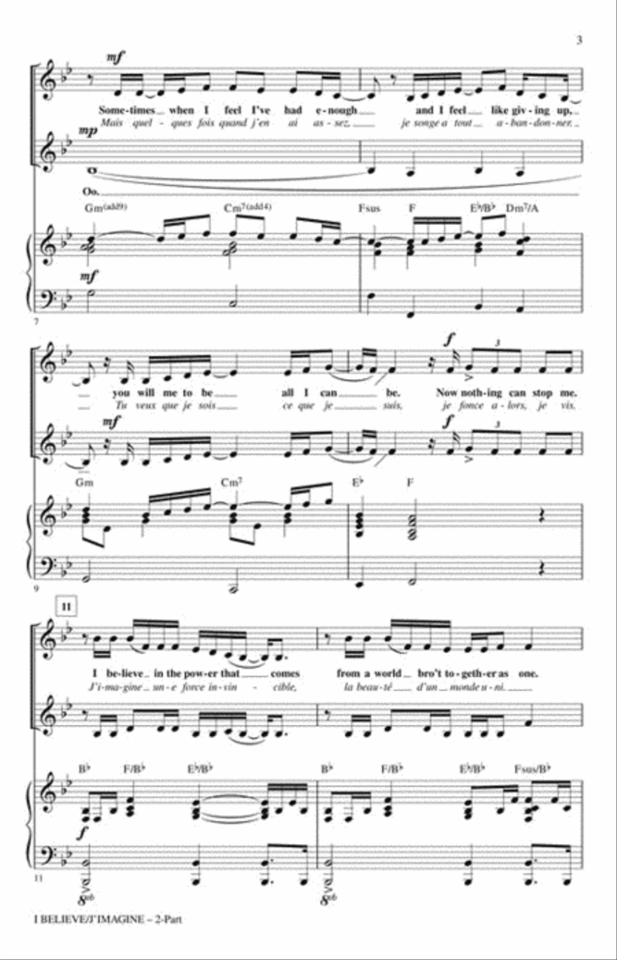 I Believe/J'Imagine 2-Part scores gallery preview page 3