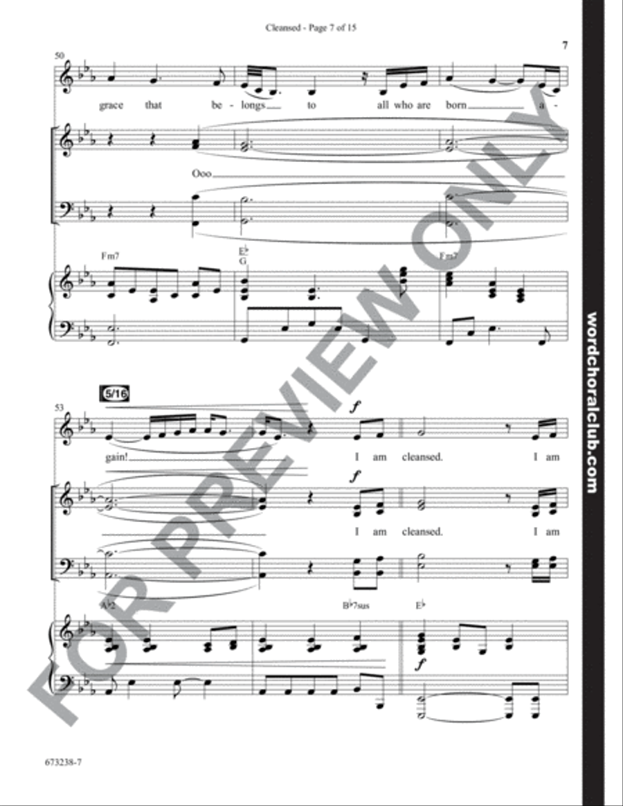 Cleansed - Anthem 4-Part scores gallery preview page 7