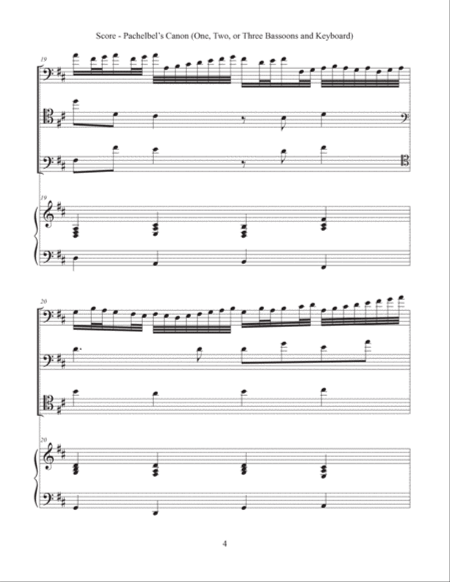 Canon (Bassoon and Keyboard) Bassoon scores gallery preview page 5