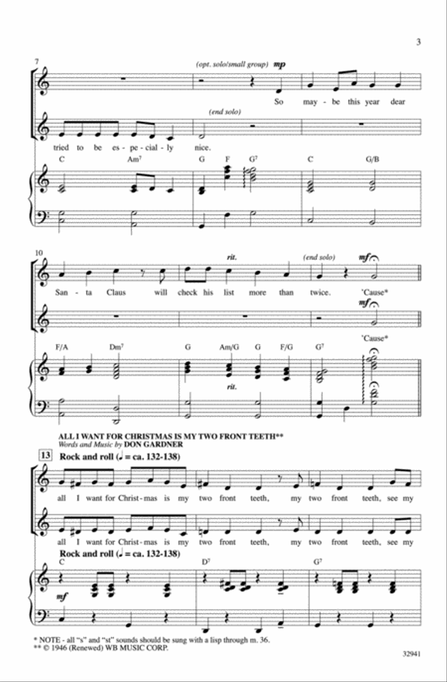 All I Want Is . . . Nuttin'! 2-Part scores gallery preview page 3
